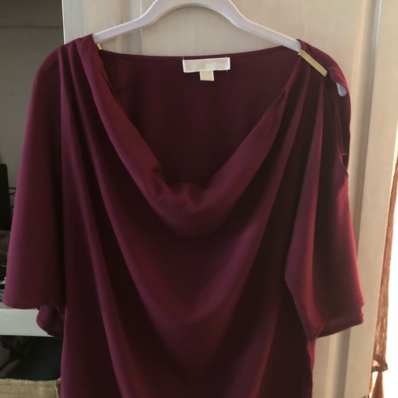 Burgundy Michael Kors dress shirt - Picture 1 of 2